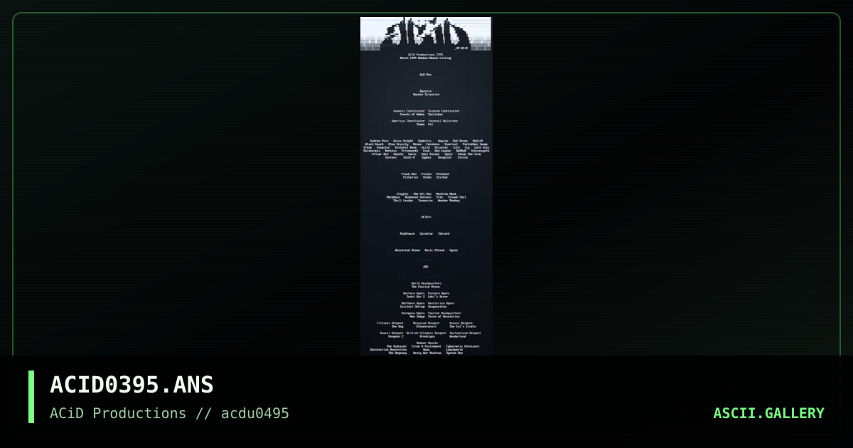 March 1995 Member/Board Listing, by eerie, 1995