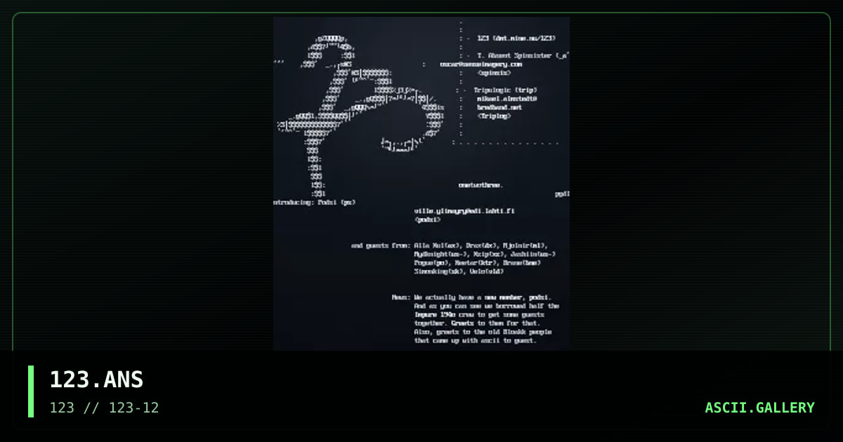 123.ANS, by absent spinsister, tripulogic, 2002