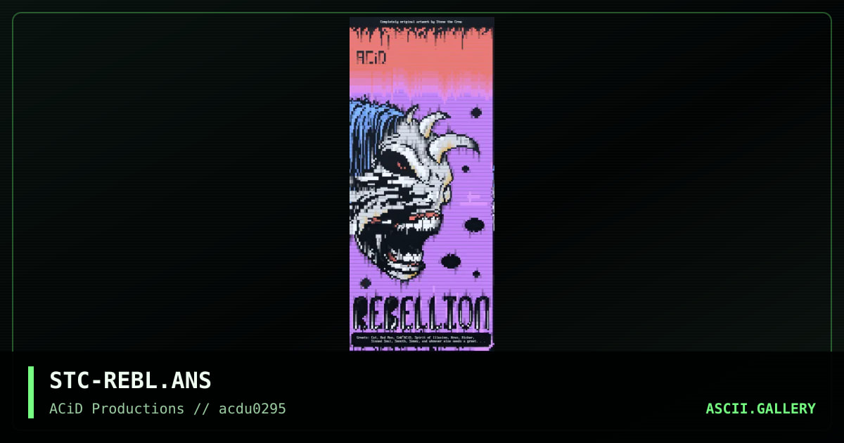 Rebellion, by stone the crow, 1995