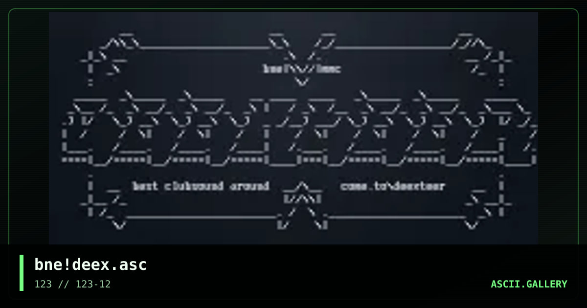 bne!deex.asc, by brane, 2002
