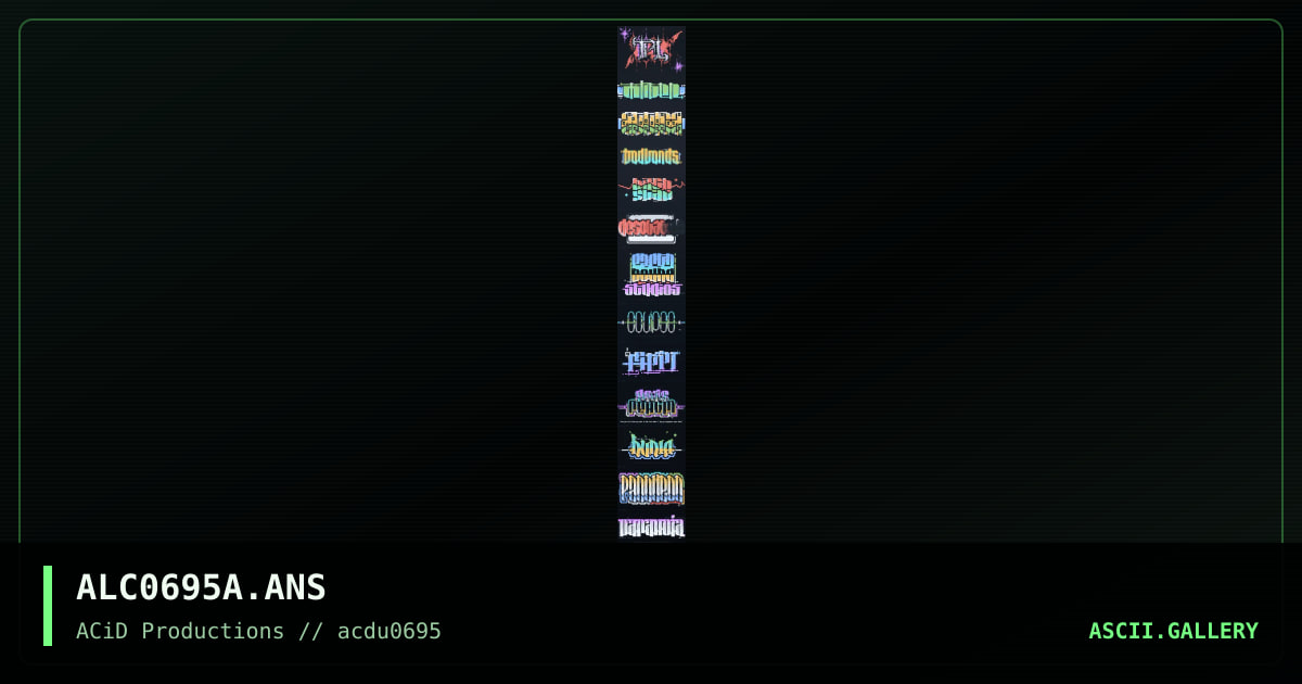 ACiD logocluster #3 (06/95), by animal, asylum, 1995