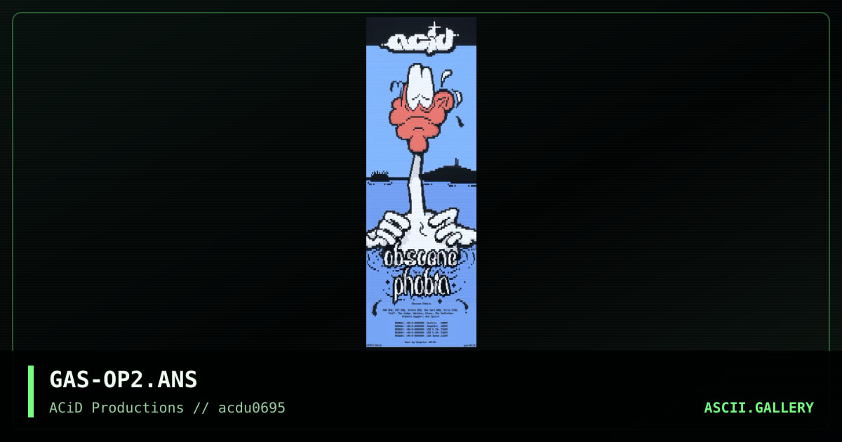 Obscene Phobia, by gangstar, 1995