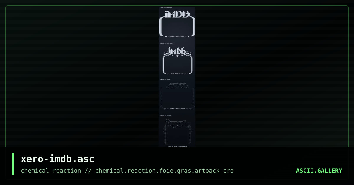 xero-imdb.asc, by xero, 2009