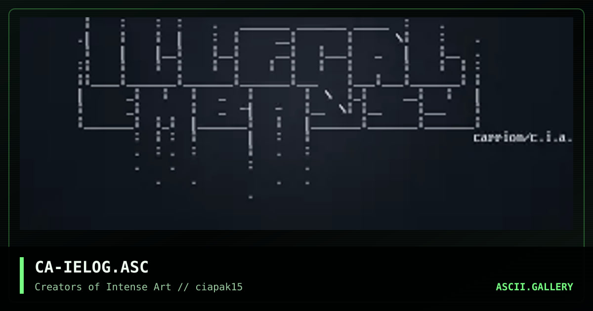 CA-IELOG.ASC, by carrion, 1994