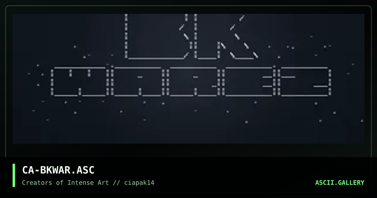 CA-BKWAR.ASC, by carrion, 1994