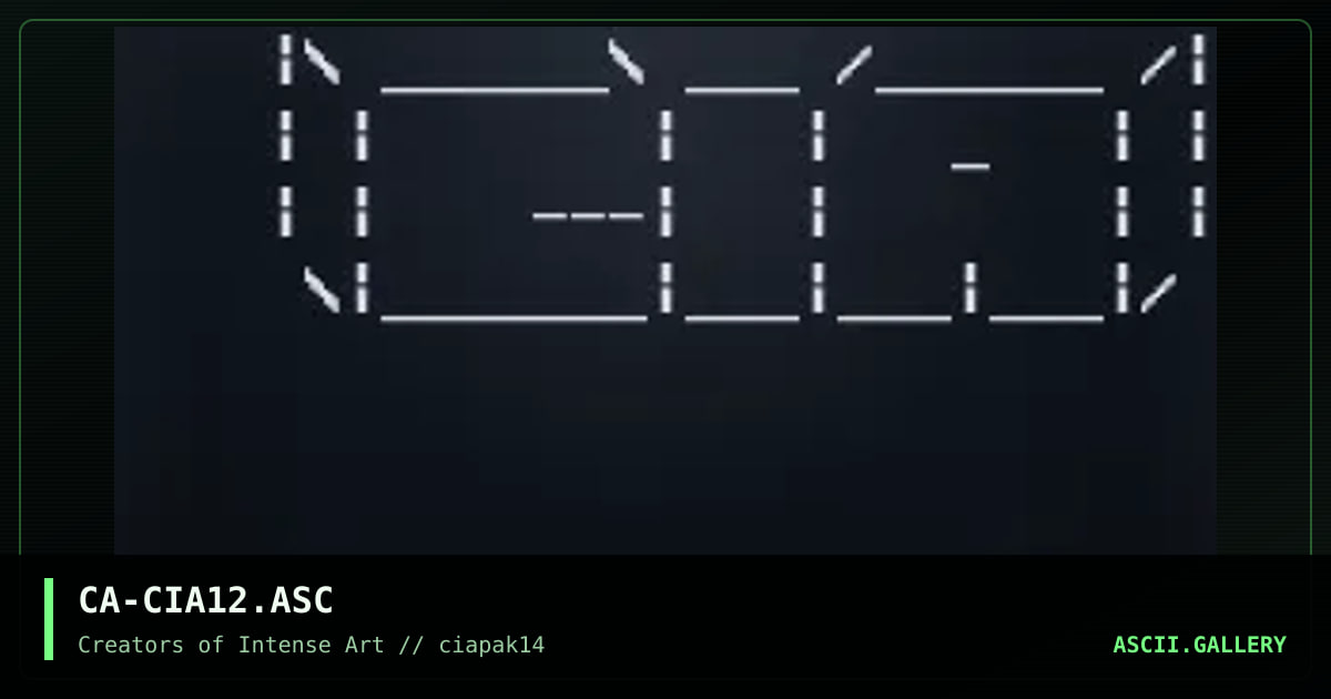 CA-CIA12.ASC, by carrion, 1994