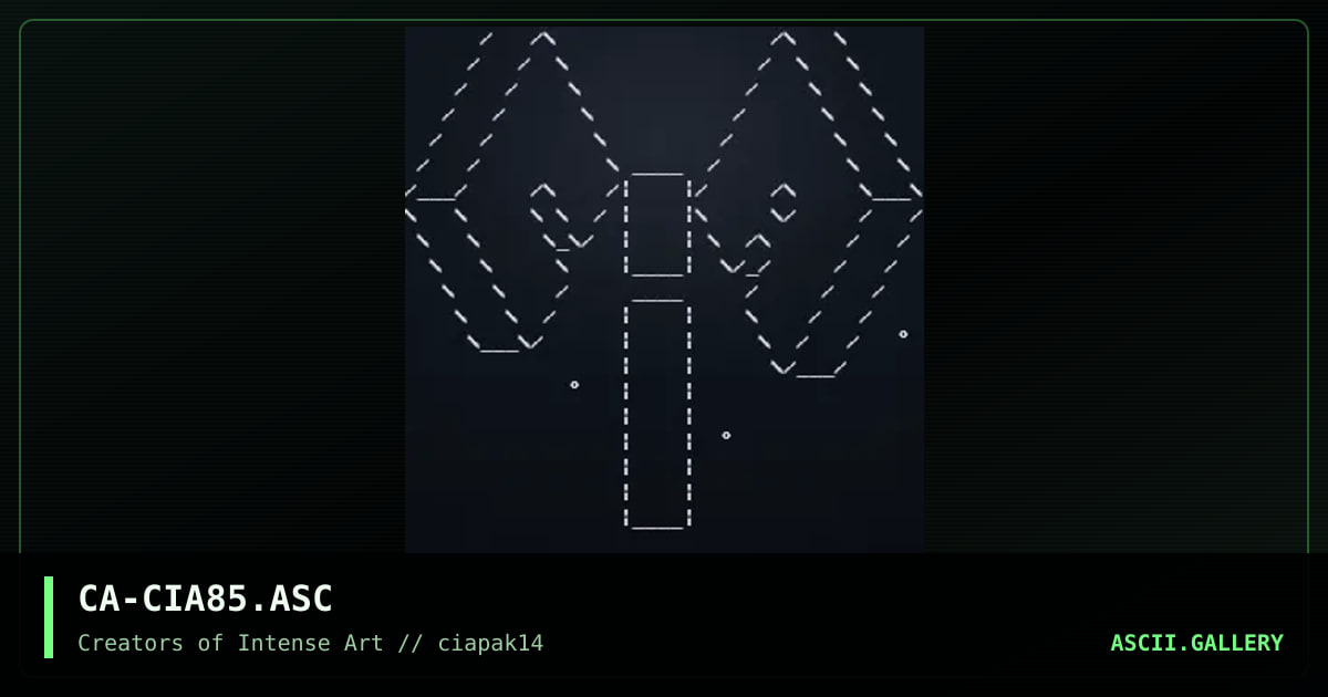 CA-CIA85.ASC, by carrion, 1994