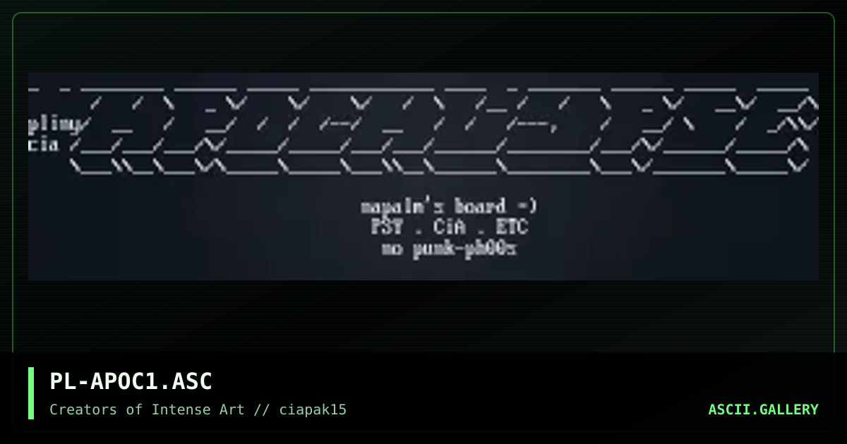 PL-APOC1.ASC, by pliny, 1994