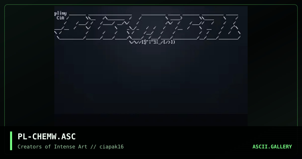 Chemical Wasteland, by pliny, 1994