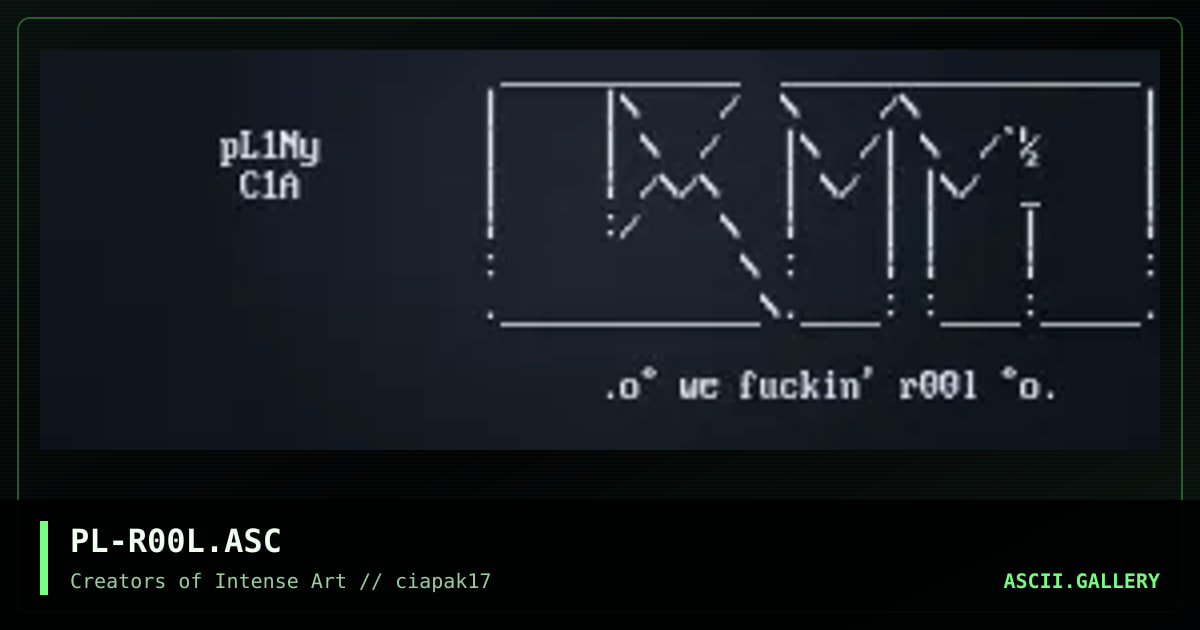 PL-R00L.ASC, by pliny, 1994