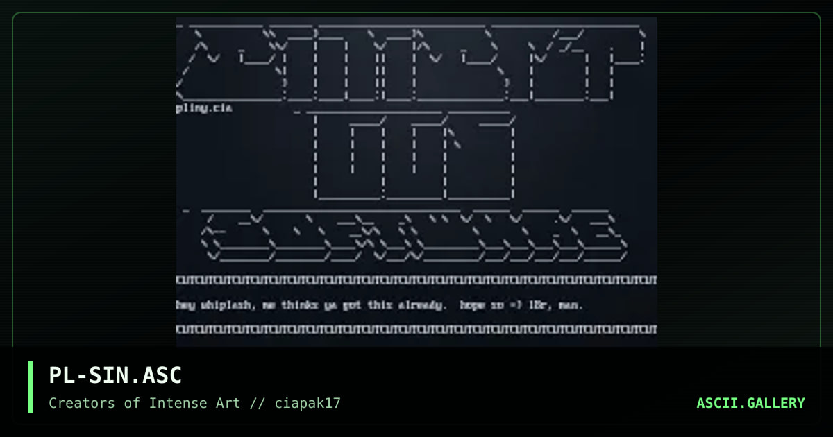 PL-SIN.ASC, by pliny, 1994