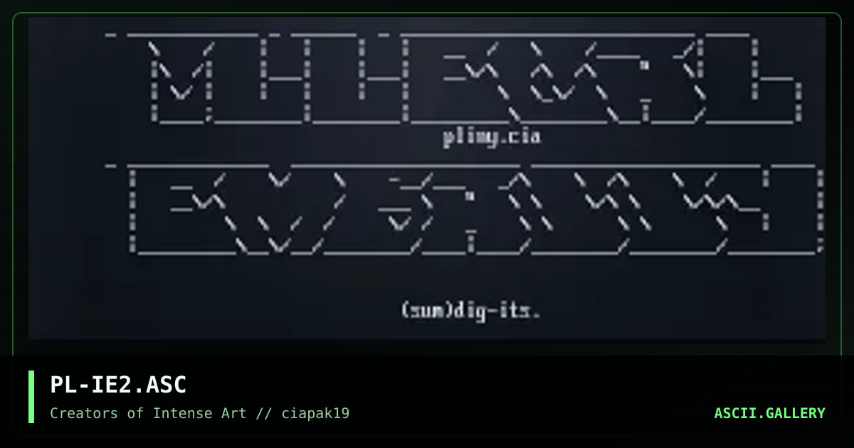 PL-IE2.ASC, by pliny, 1994