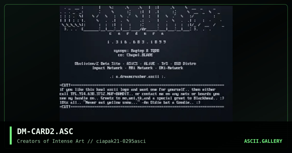 Cardura Ad, by dreamcrusher, 1995