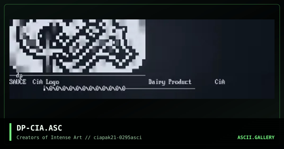 DP-CIA.ASC, by dairy product, 1995