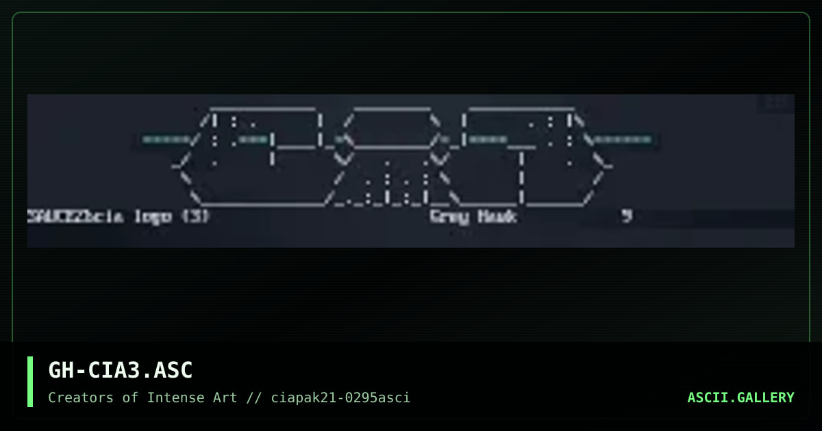 GH-CIA3.ASC, by grey hawk, 1995