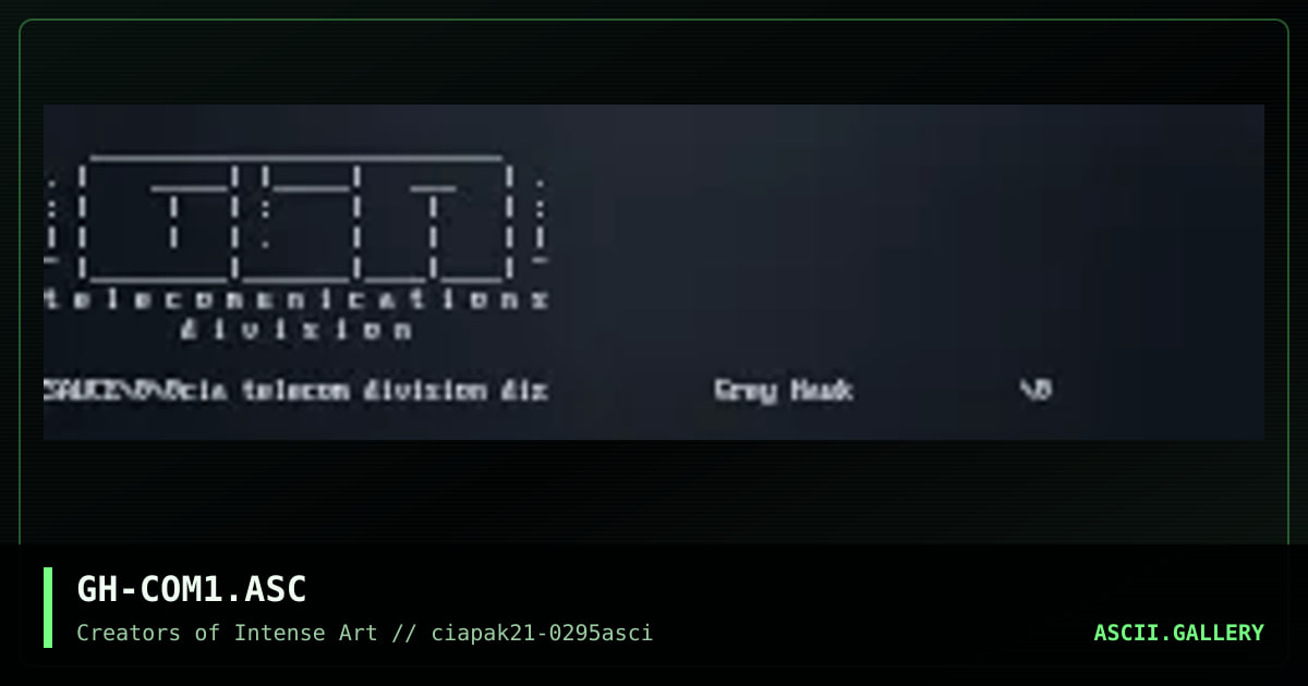 GH-COM1.ASC, by grey hawk, 1995