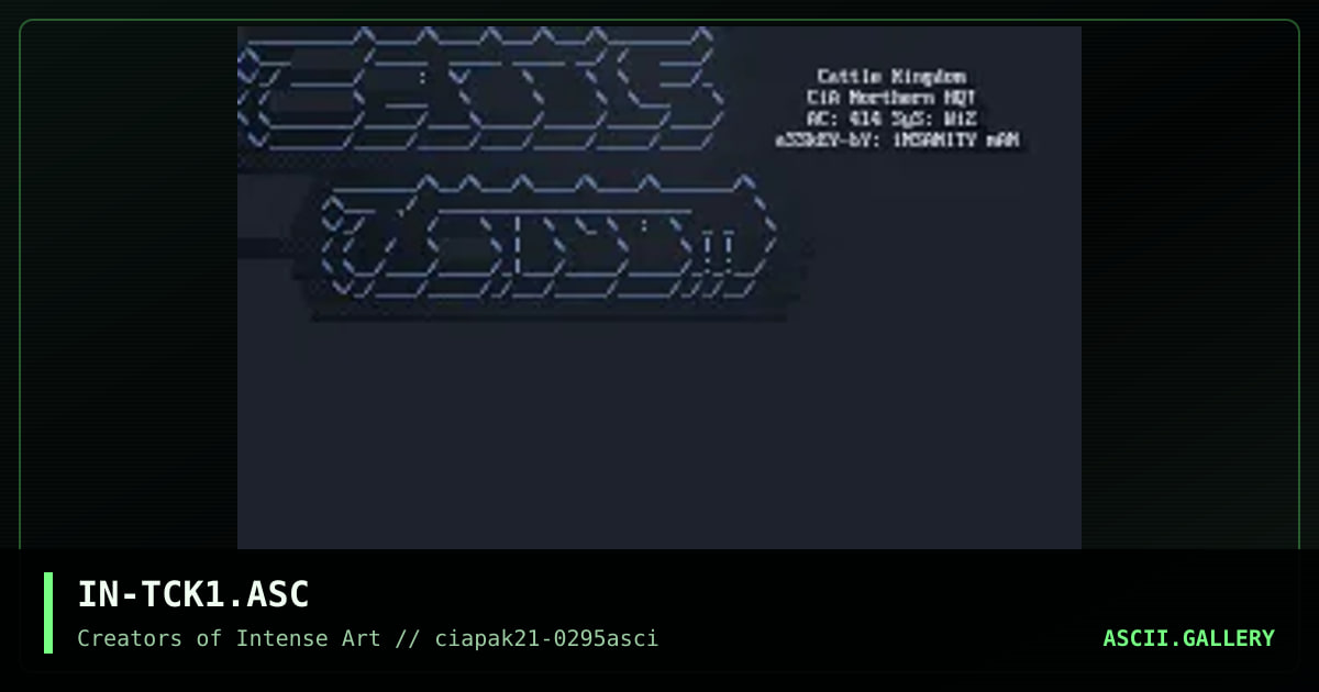 The Cattle Kingdom Logo, by insanity man, 1995