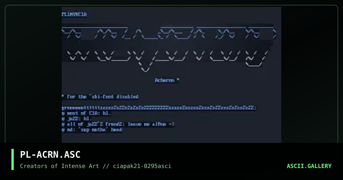 Acheron 2, by pliny, 1995