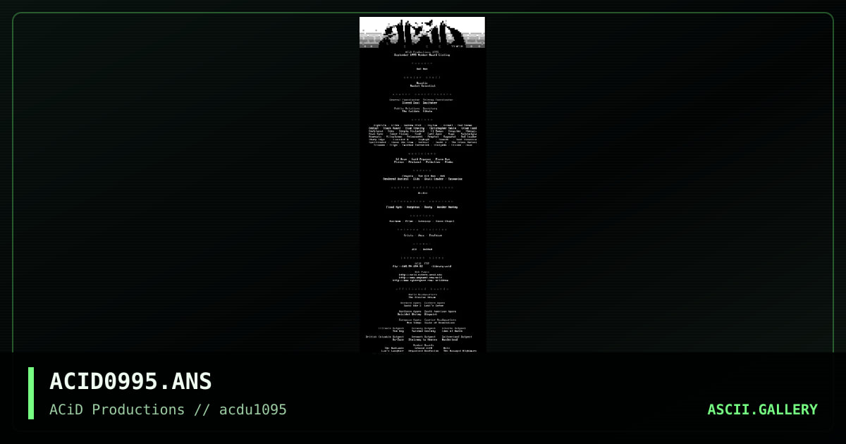 September 1995 Member/Board Listing, by eerie, 1995