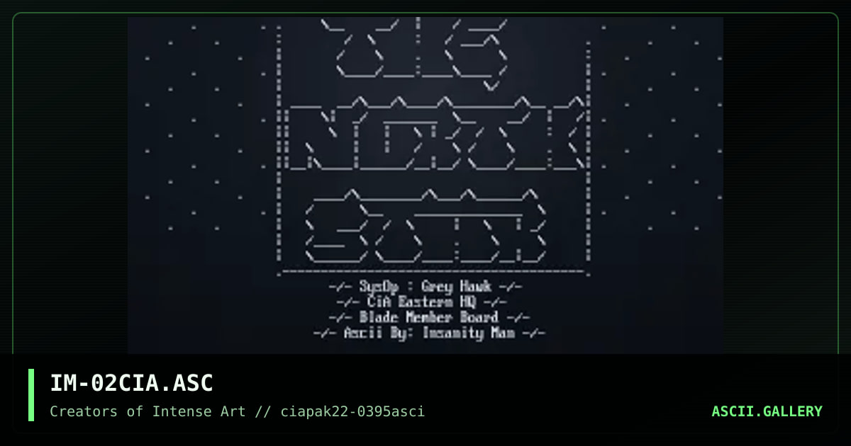 IM-02CIA.ASC, by insanity man, 1995