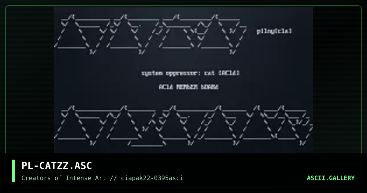 PL-CATZZ.ASC, by pliny, 1995