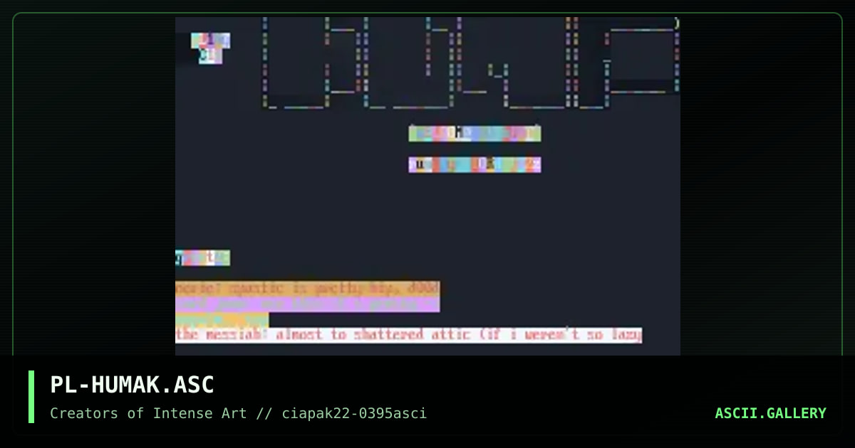 PL-HUMAK.ASC, by pliny, 1995