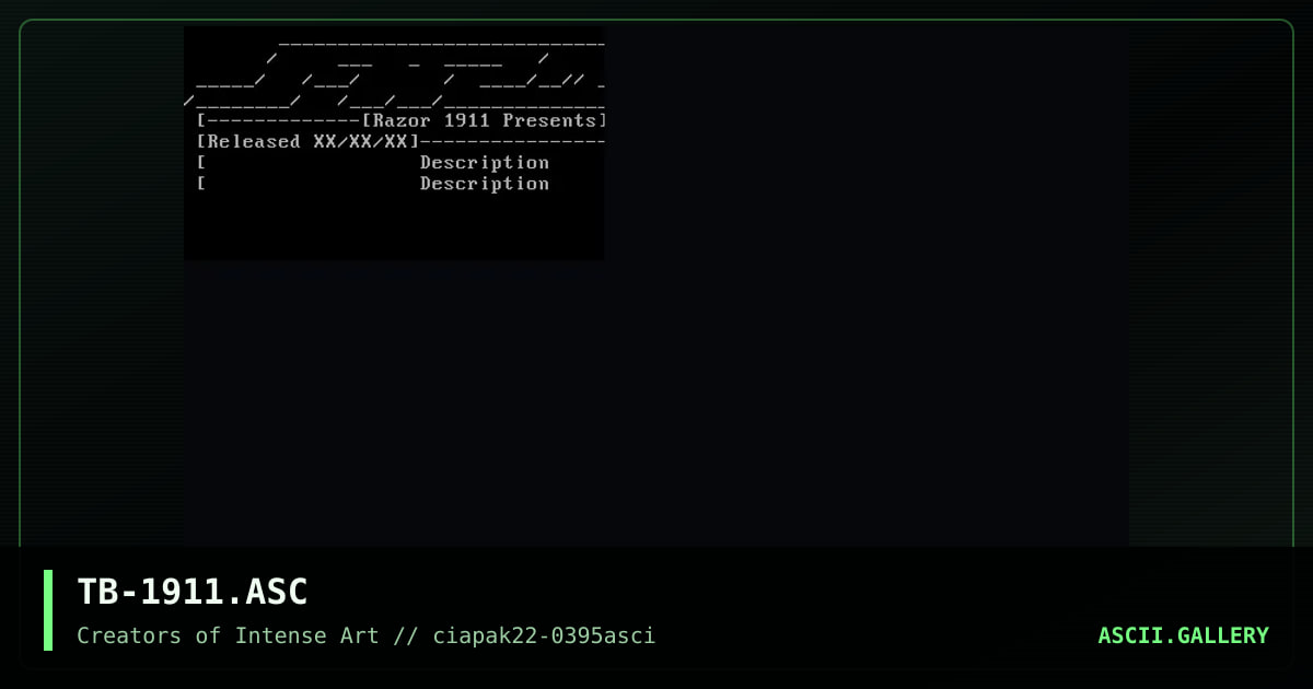 Razor 1911 File_id.diz, by the blunted one, 1995