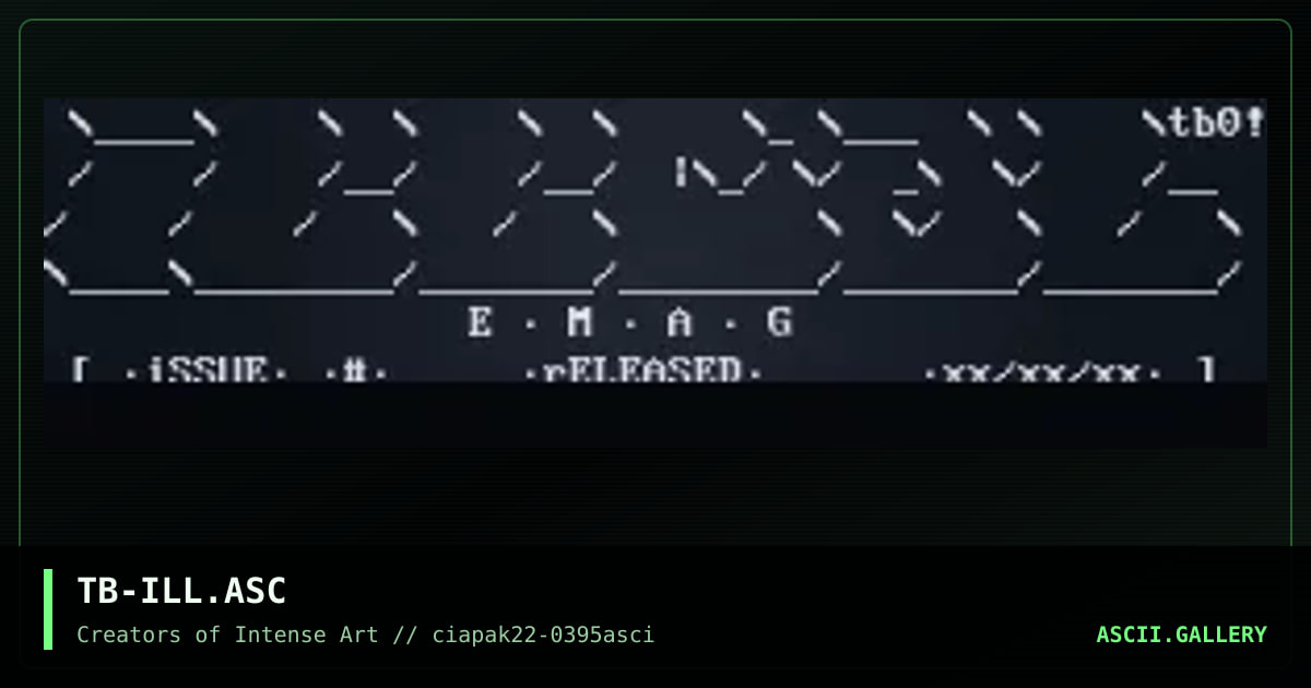Illegal E-Mag Logo, by the blunted one, 1995