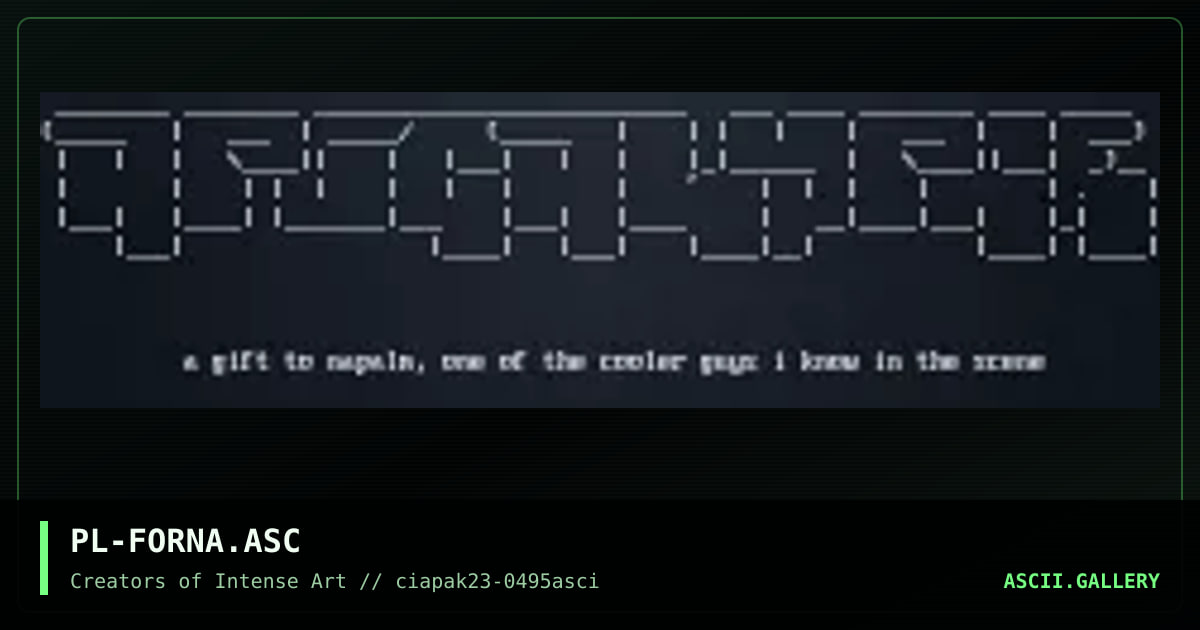 PL-FORNA.ASC, by pliny, 1995