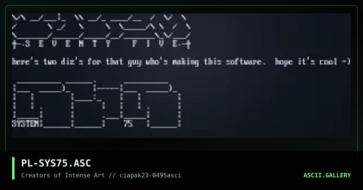 PL-SYS75.ASC, by pliny, 1995