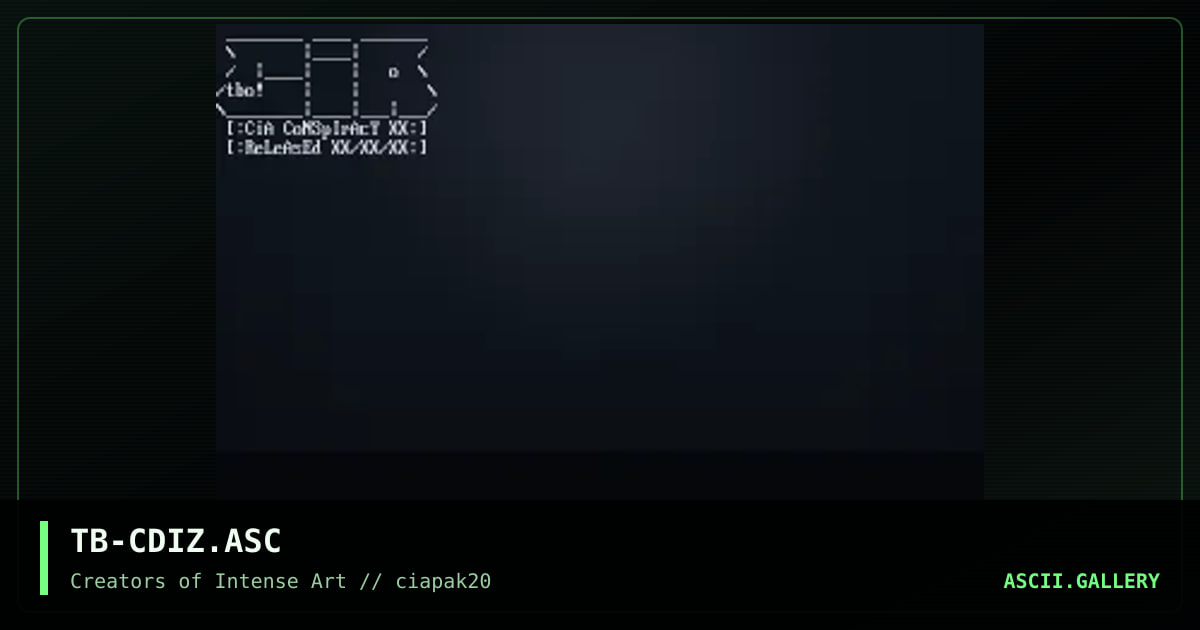 CiA Diz, by the blunted one, 1995