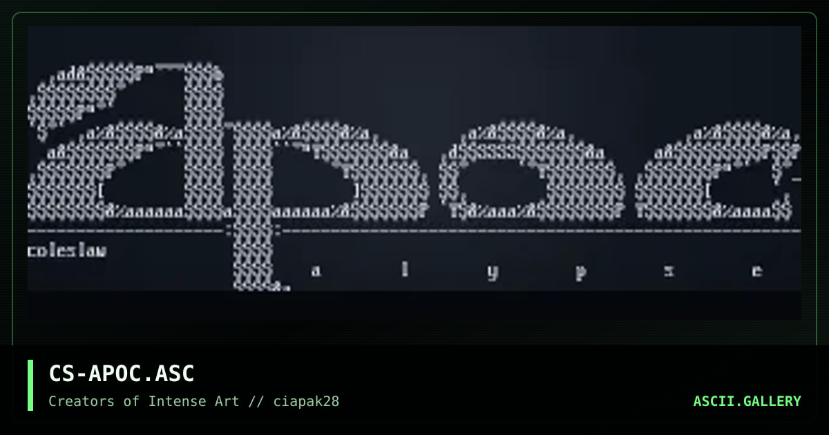 APOCalypse, by coleslaw, 1995