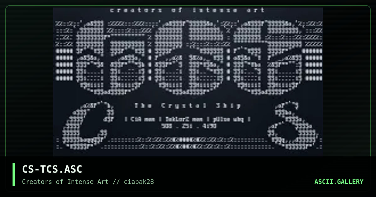 The crystal ship, by coleslaw, 1995