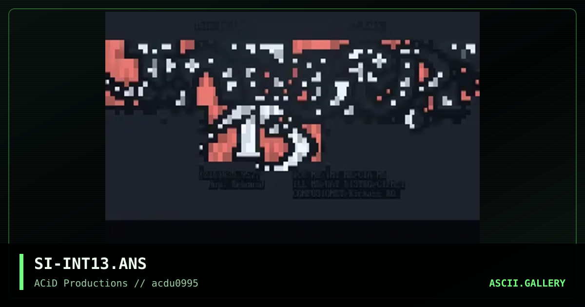 Interrupt 13, by sinister x, 1995