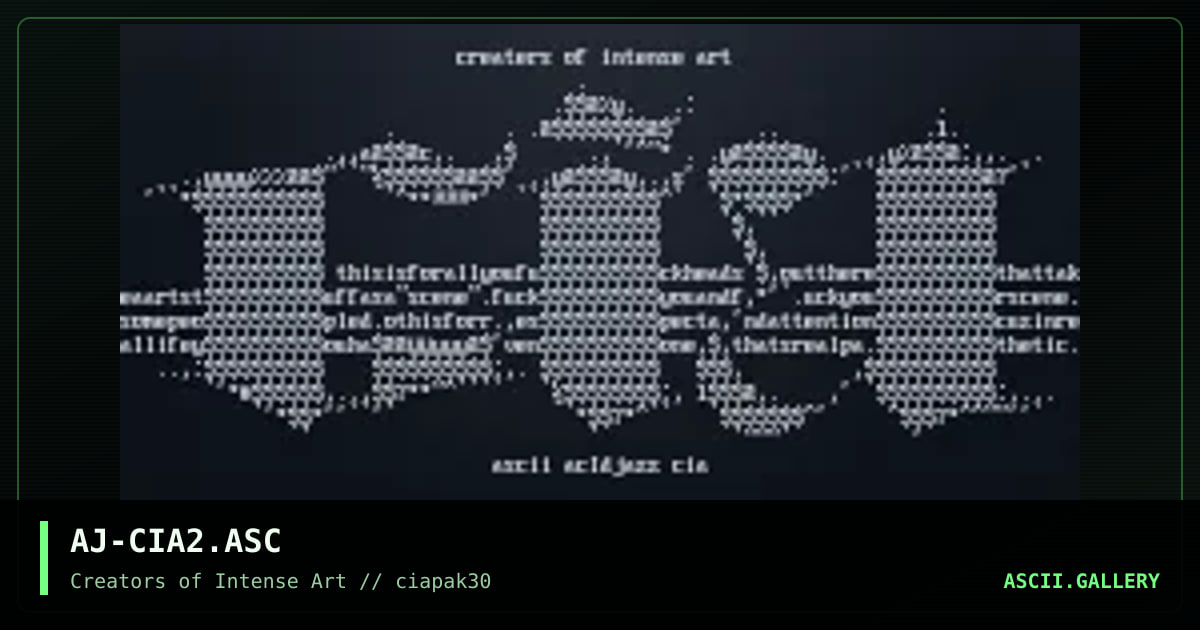 cia promotional aksee, by acidjazz, 1996