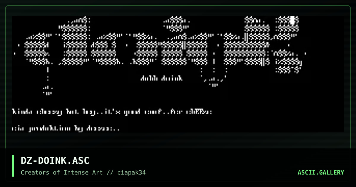 DZ-DOINK.ASC, by daize, 1996
