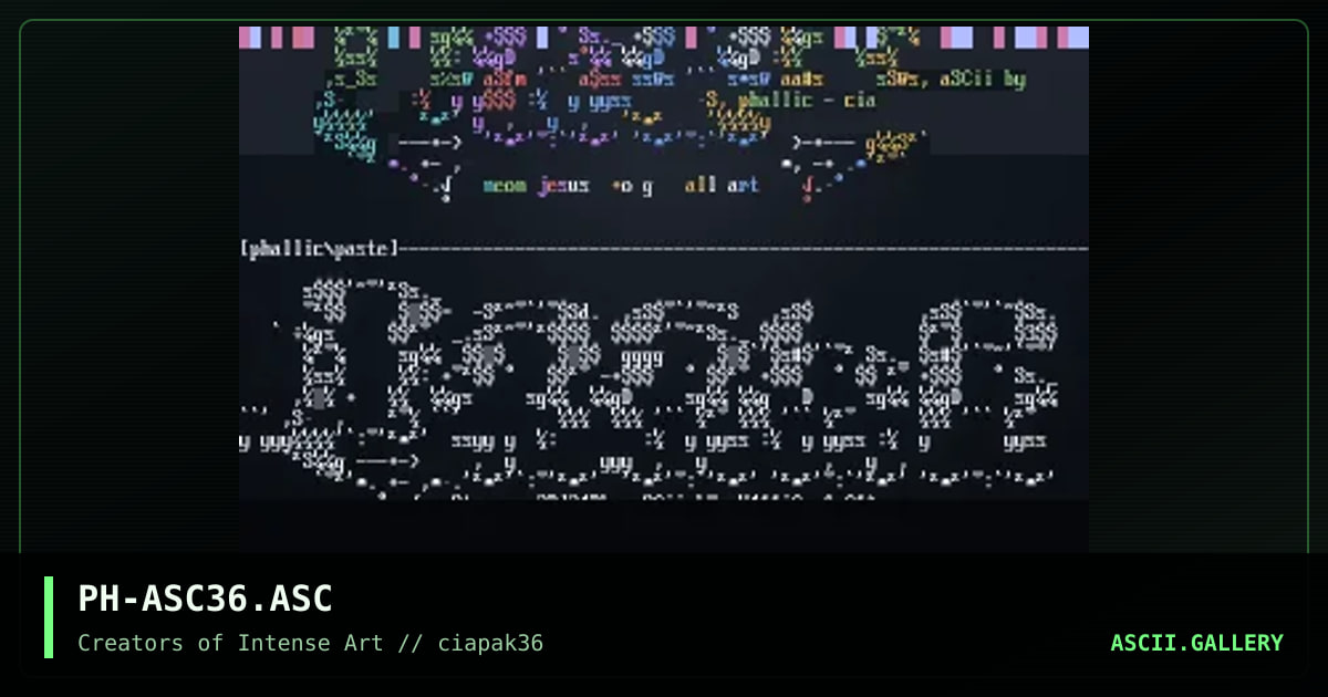 ascii colly, by phallic, 1996