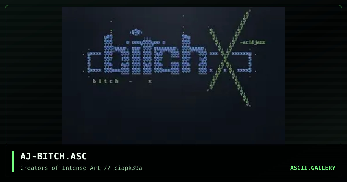 bitchx logo, by acidjazz, 1996