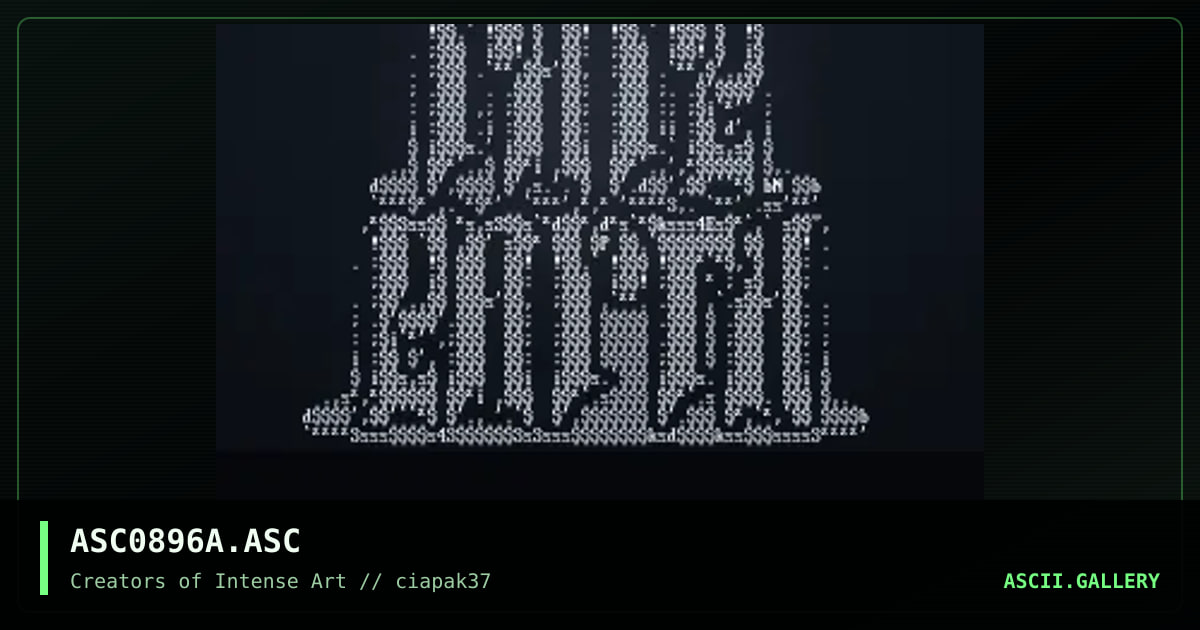 cia conspiracy #37 ascii colly, by kaleidas, blazemore, brain nuke, 1996