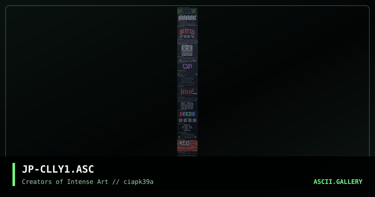 ascii colly number one, by jack phlash, 1996