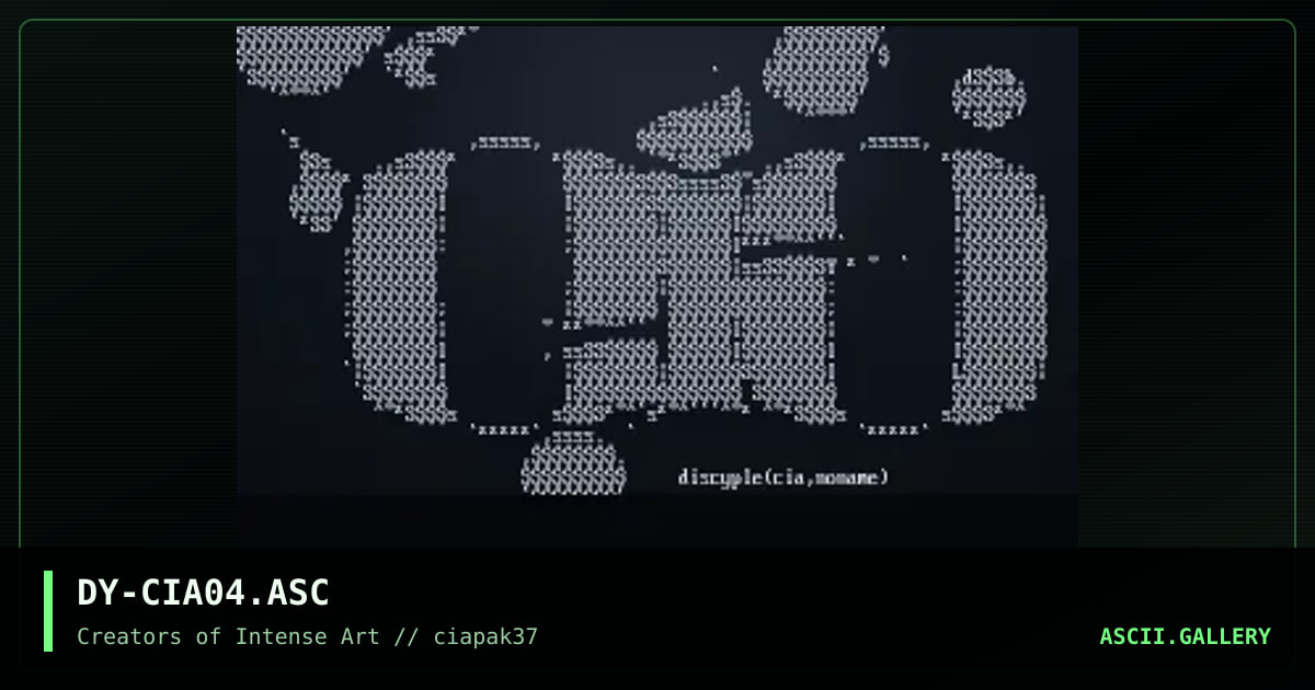 cia promo number four?!, by discyple, 1996