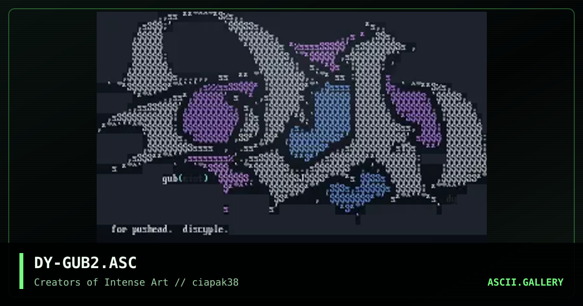 DY-GUB2.ASC, by discyple, 1996