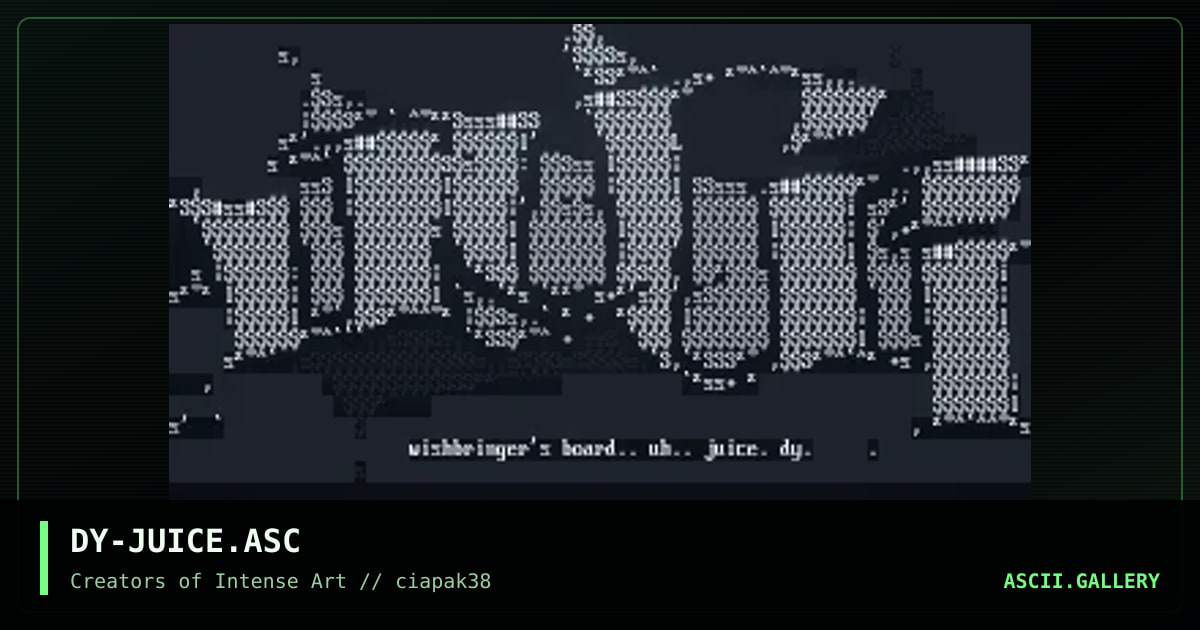DY-JUICE.ASC, by discyple, 1996