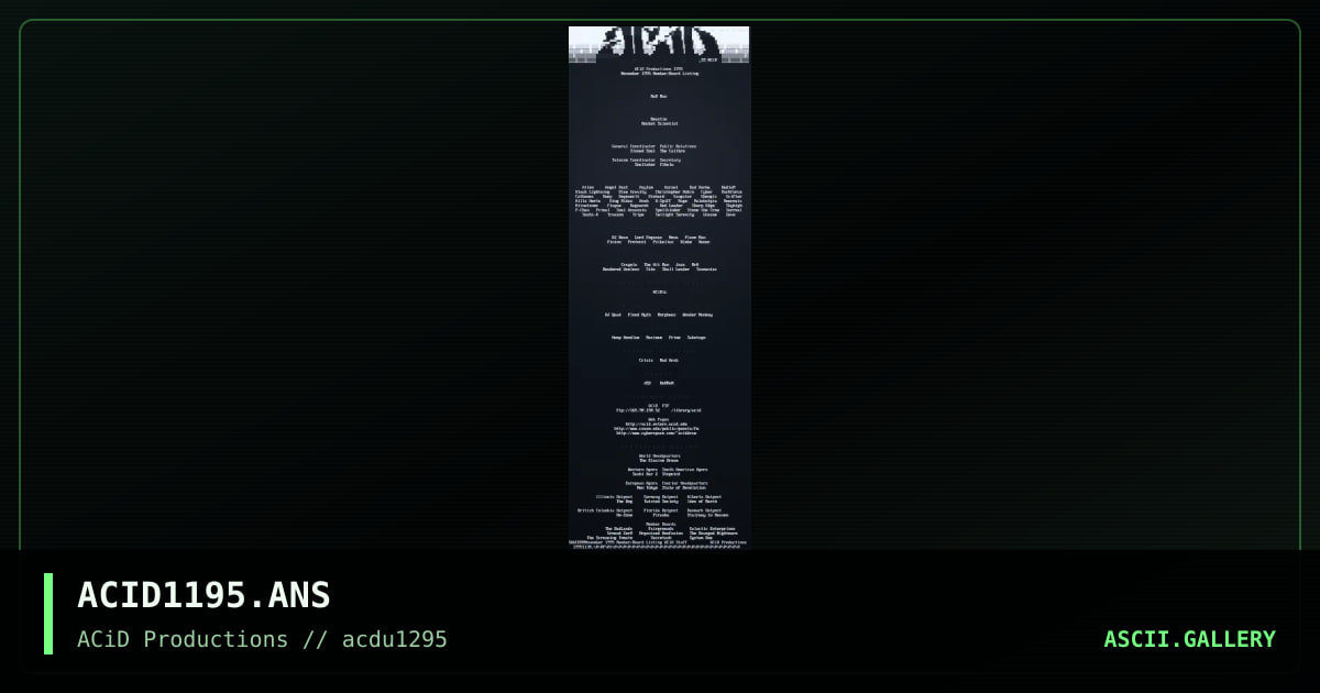 November 1995 Member/Board Listing, by eerie, 1995