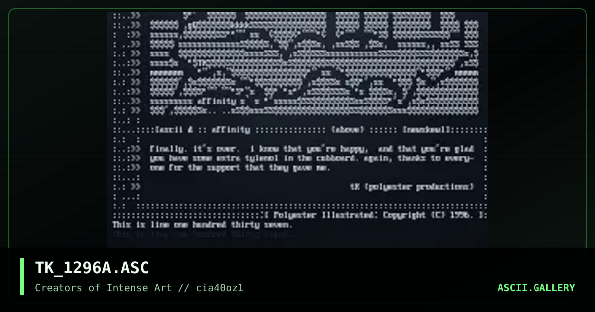 ascii colly, by tek, 1996