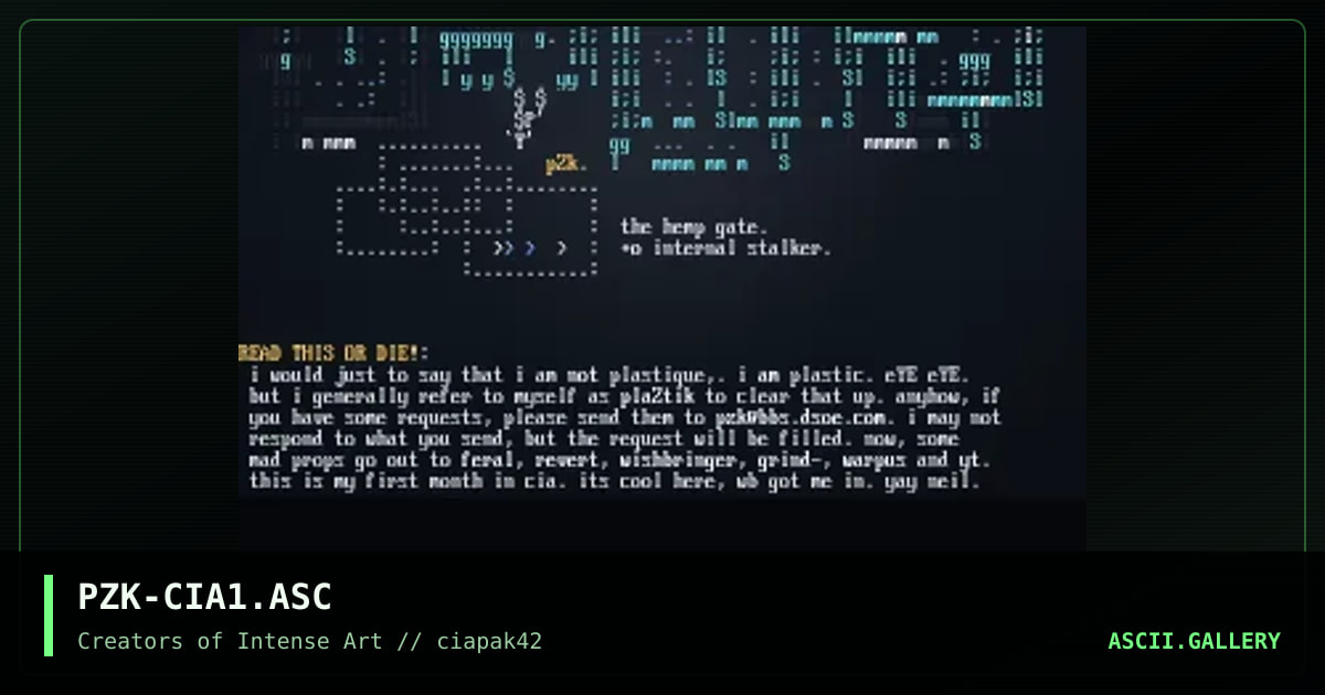 cia ascii colly, by plastic, 1997