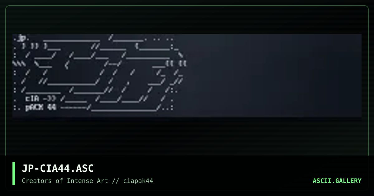 cia pak 44 ascii, by jack phlash, 1997