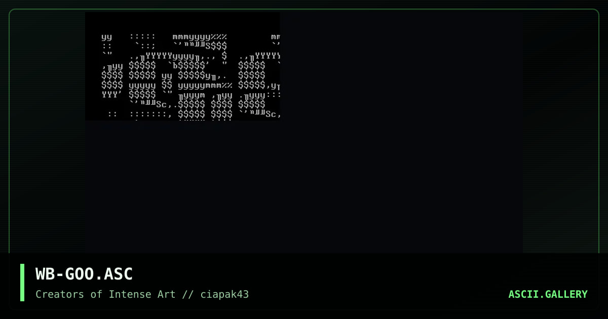 goo ascii, by wishbringer, 1997