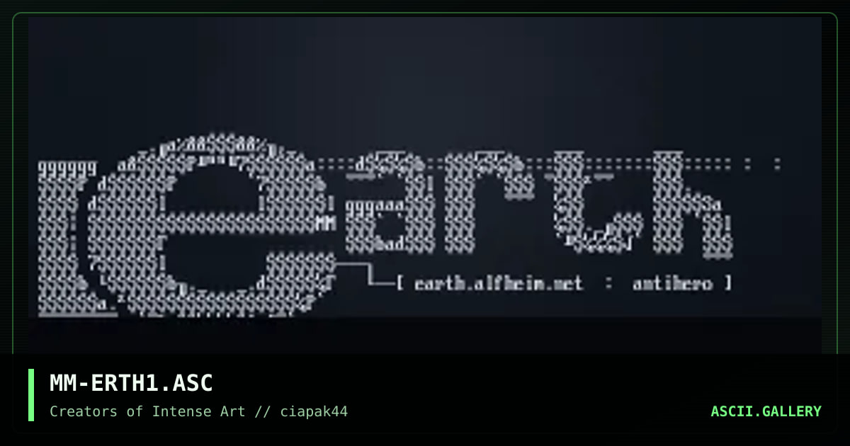 Earth, by mighty mouse, 1997