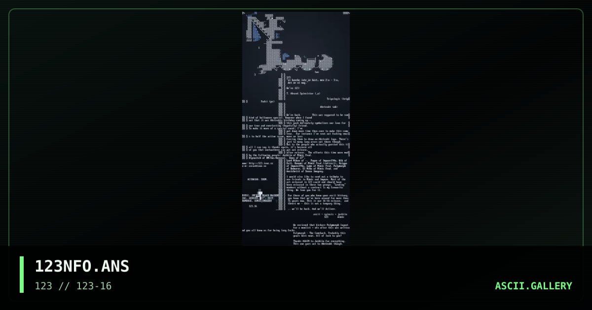 123NFO.ANS, by absent spinsister, jashiin, 2003